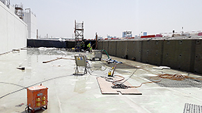 Louvre, Abu Dhabi 2015 – Vyztužení stěn nádrže na mořskou vodu