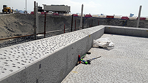 Louvre, Abu Dhabi 2015 – Vyztužení stěn nádrže na mořskou vodu